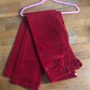 Jones NY tomato red corduroy jeans!
